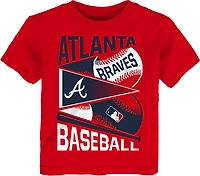 Outerstuff Toddlers' Atlanta Braves Pennant Fever Short Sleeve T-shirt