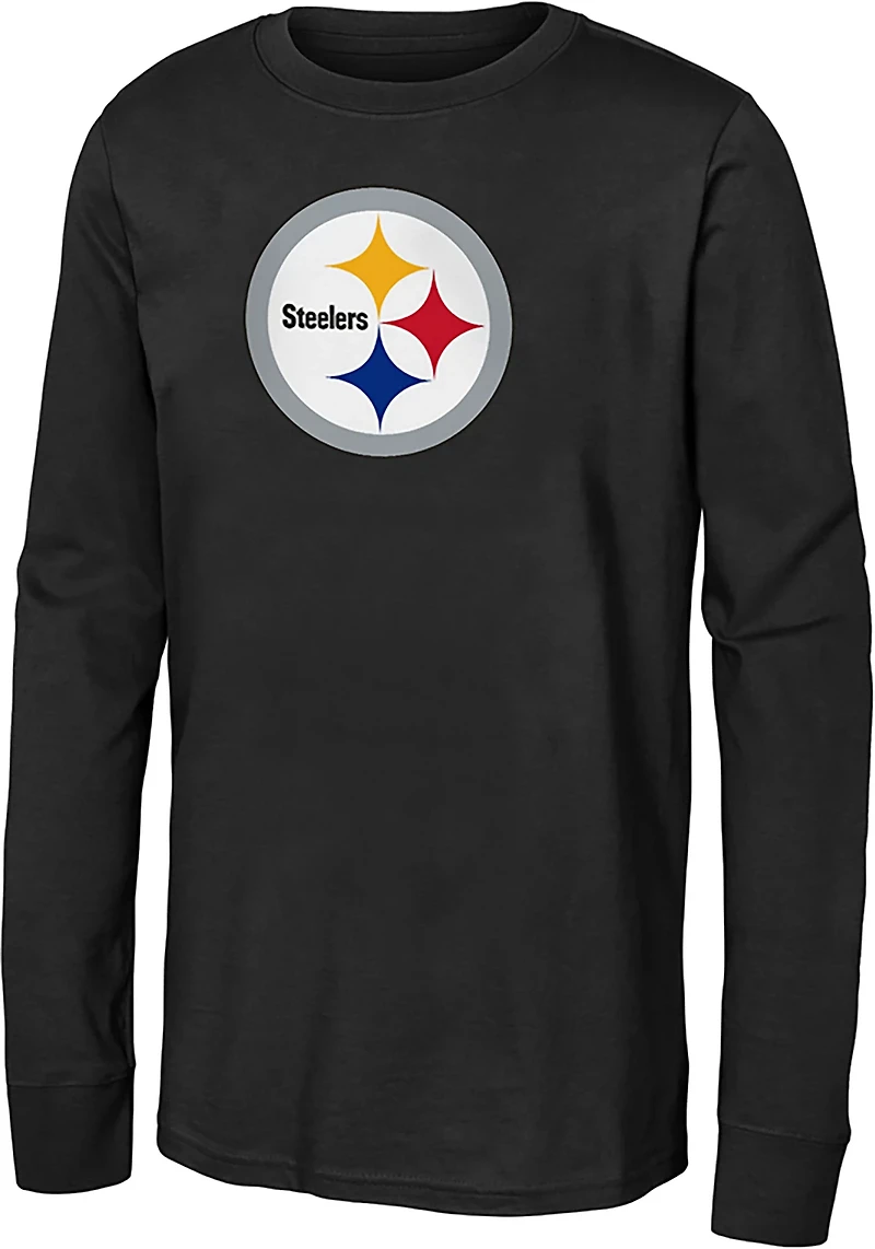 Outerstuff Kids' Pittsburgh Steelers Primary Logo Long Sleeve T-shirt