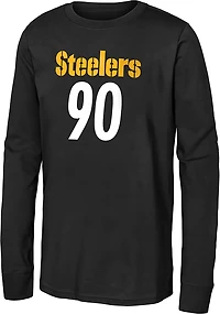 Outerstuff Kids' Pittsburgh Steelers TJ Watt Mainliner Name and Number T-shirt