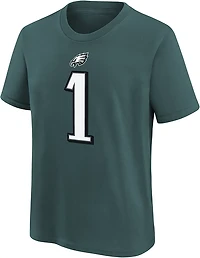 Nike Kids' Philadelphia Eagles Jalen Hurts Fuse Name and Number Short Sleeve T-shirt