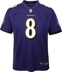 Nike Kids' Baltimore Ravens Lamar Jackson #8 Game Team Jersey