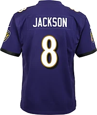 Nike Kids' Baltimore Ravens Lamar Jackson #8 Game Team Jersey