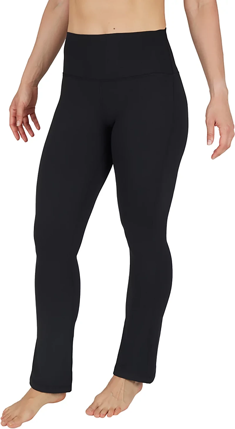 90 Degree by Reflex Women's Felix Lux Ribbed Rachel Micro Flared Pants