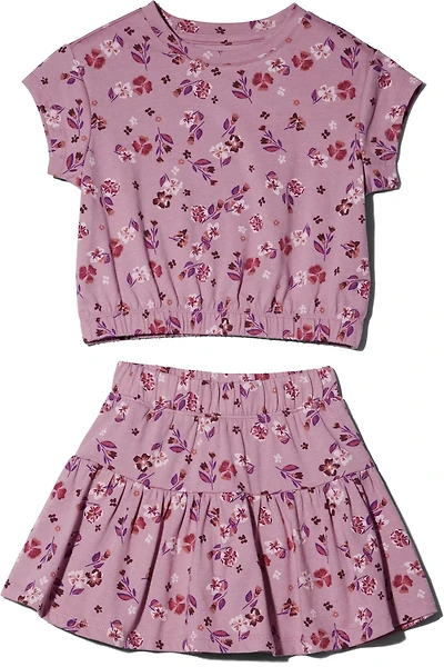 BCG Toddler Girls' All Over Print Floral 2-Piece Skort Set