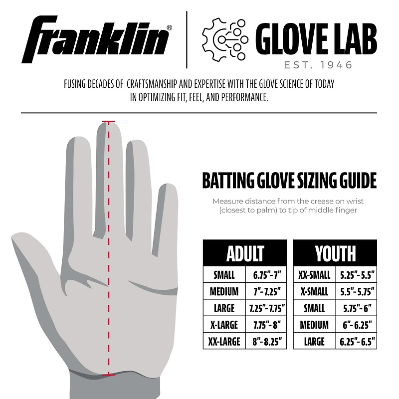 Franklin Youth Pro Classic Batting Gloves