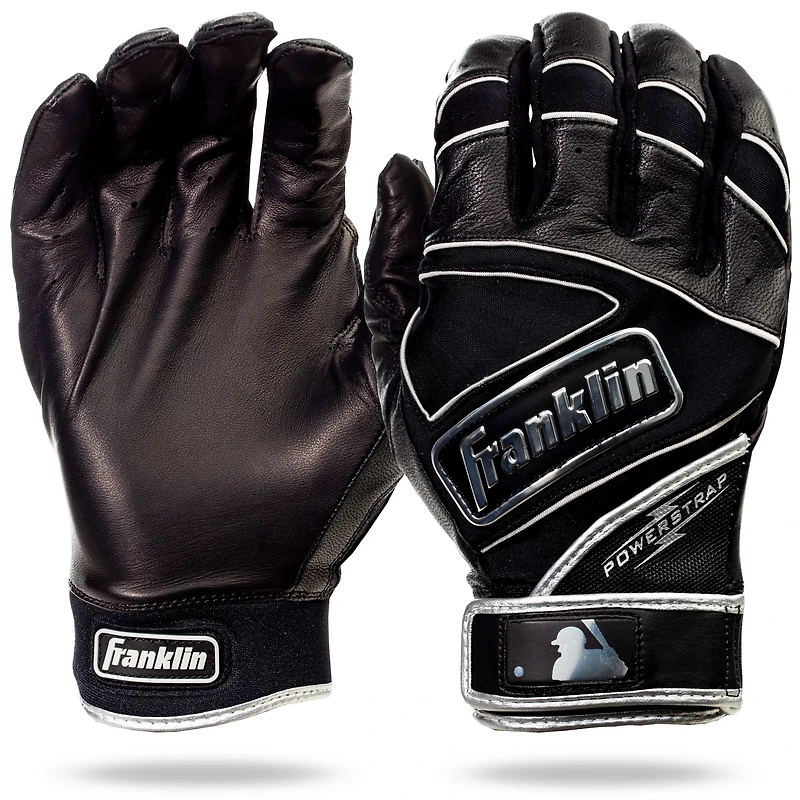 Franklin Adults' Chrome Powerstrap Batting Gloves