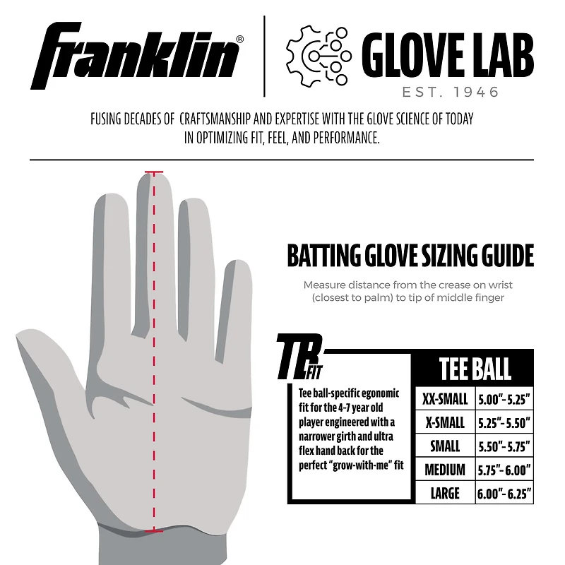 Franklin Boys' T-ball Flex Batting Gloves