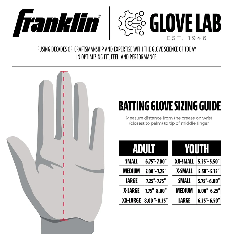 Franklin Adults' Digitek Batting Gloves