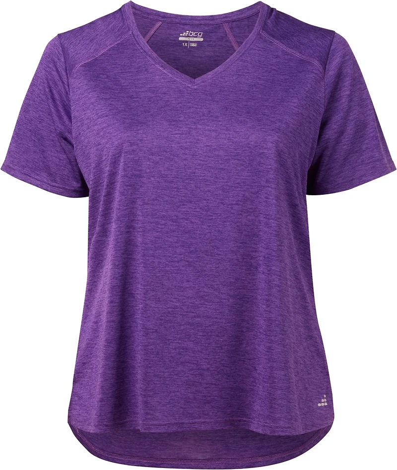 BCG Women's Plus Turbo Melange Short Sleeve T-shirt