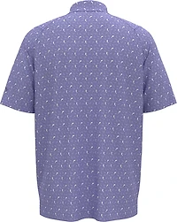 Callaway Men's Dolphin Texture Print Short Sleeve Polo Shirt