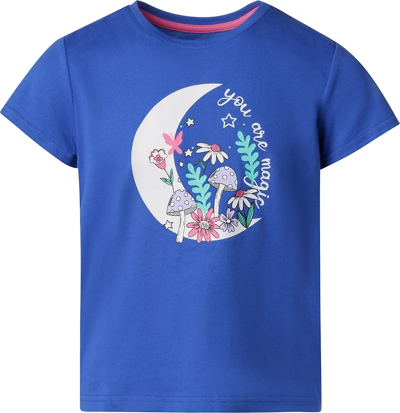 BCG Girls' Lifestyle Cotton Moon Magic Short Sleeve T-shirt