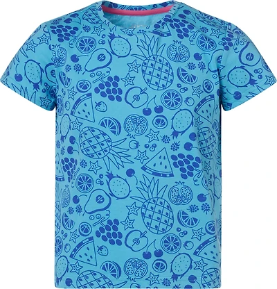 BCG Girls' Cotton Citrus AOP Graphic Short Sleeve T-shirt