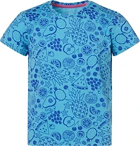 BCG Girls' Cotton Citrus AOP Graphic Short Sleeve T-shirt