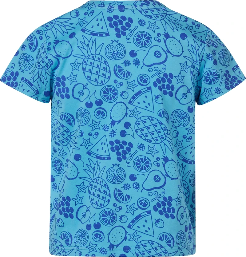 BCG Girls' Cotton Citrus AOP Graphic Short Sleeve T-shirt