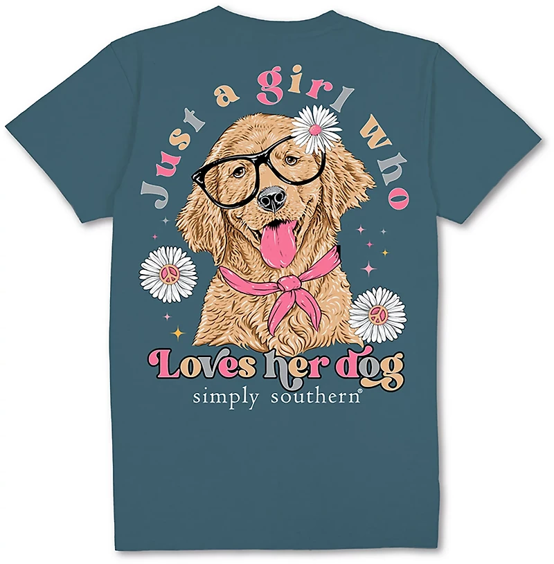 Simply Southern Girls' Smart Dog Short Sleeve T-shirt