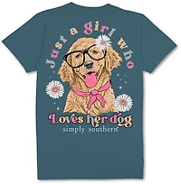 Simply Southern Girls' Smart Dog Short Sleeve T-shirt