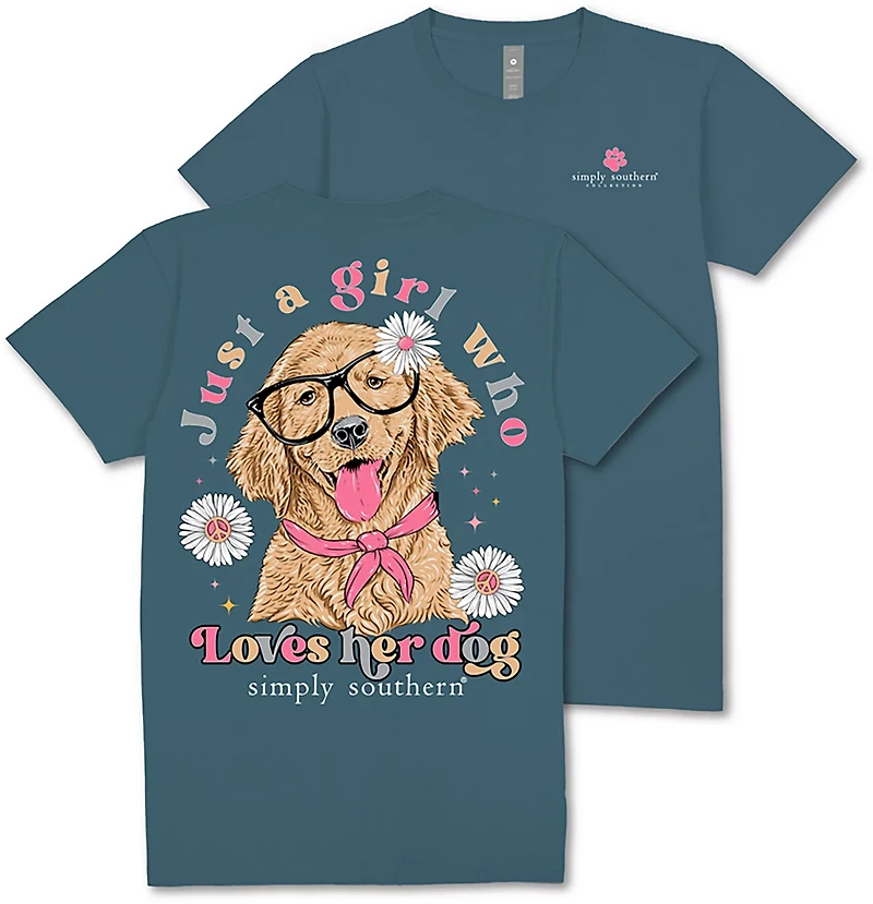 Simply Southern Girls' Smart Dog Short Sleeve T-shirt