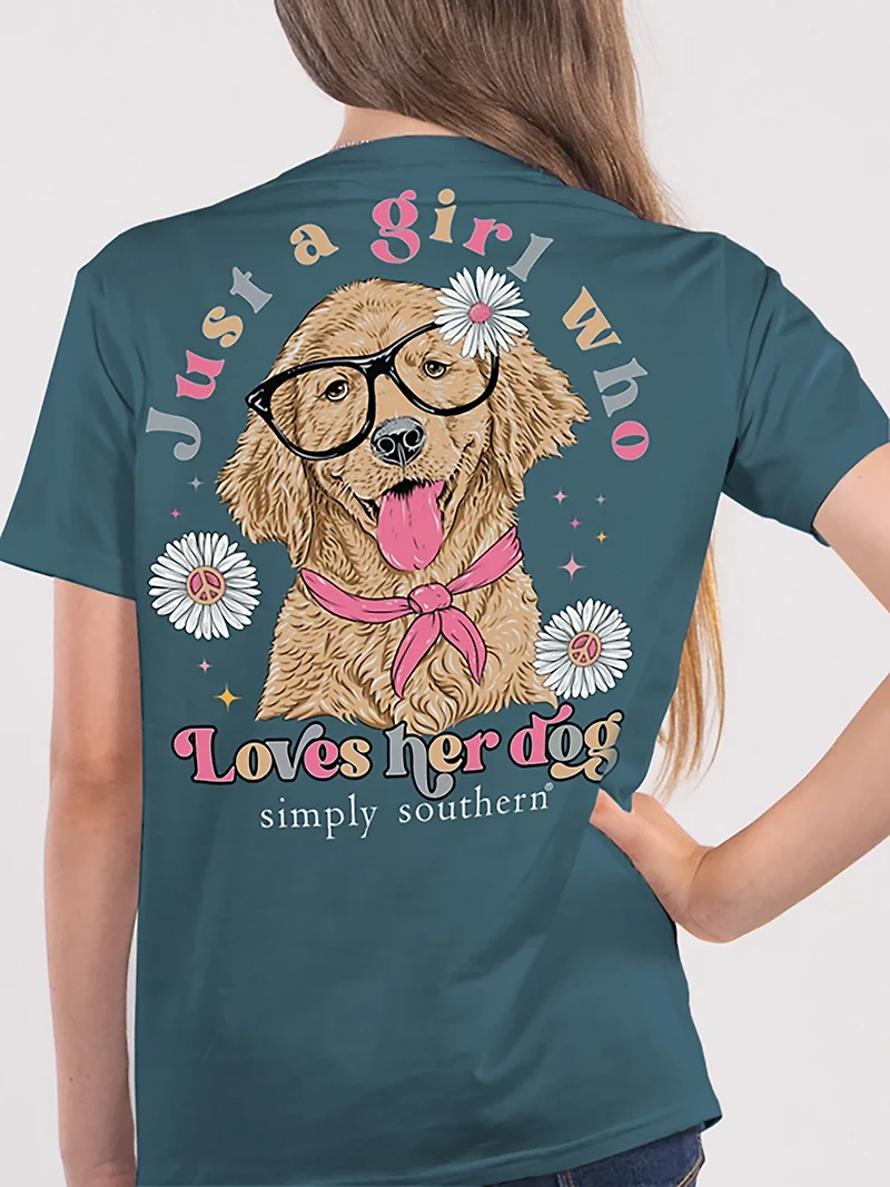 Simply Southern Girls' Smart Dog Short Sleeve T-shirt