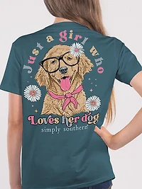 Simply Southern Girls' Smart Dog Short Sleeve T-shirt