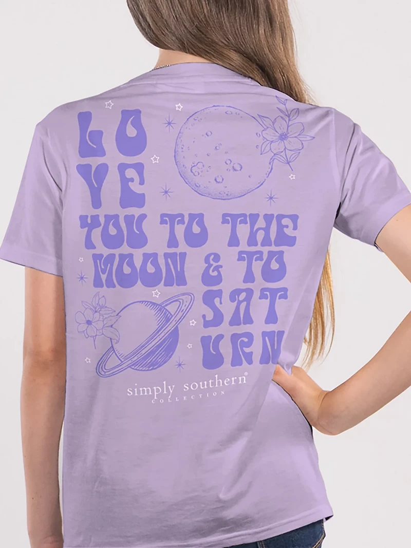Simply Southern Girls' To Saturn Short Sleeve T-shirt