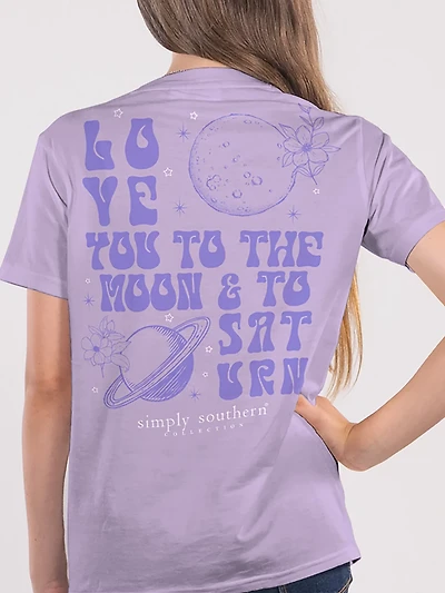 Simply Southern Girls' To Saturn Short Sleeve T-shirt