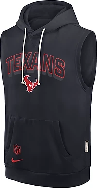 Nike Men's Houston Texans Dri-FIT Fleece Sleeveless Hoodie