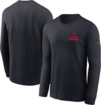 Nike Men's Houston Texans Dri-FIT TM Issue Crew Long Sleeve T-shirt
