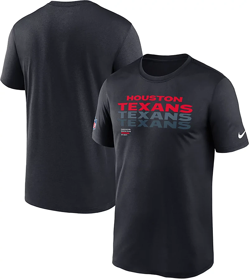 Nike Men's Houston Texans Dri-FIT TM Issue Legend Short Sleeve T-shirt