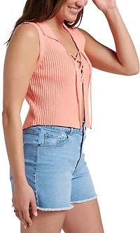 Quicksilver Women's Sandbar Sleeveless Lace Up Sweater