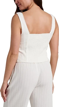 Quicksilver Women's Maci Solid Textured Woven Tank Top