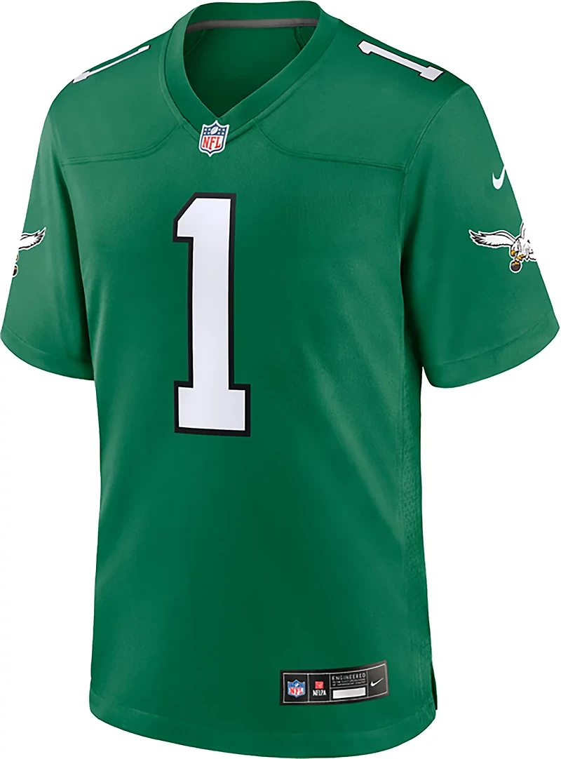 Nike Men's Eagles Hurts N&N Alt Game Short Sleeve Jersey