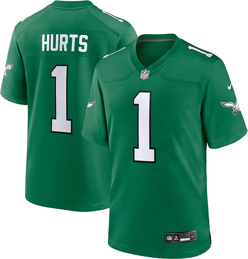 Nike Men's Eagles Hurts N&N Alt Game Short Sleeve Jersey