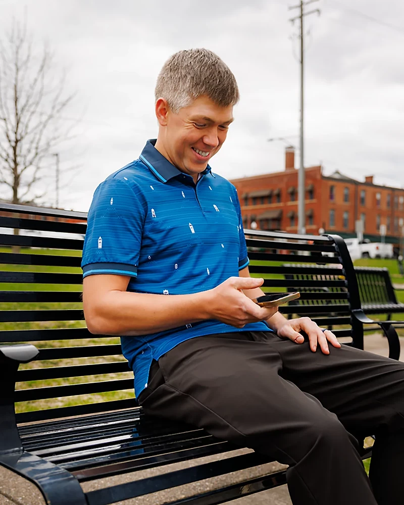 Waggle Men's Wake Life Pique Polo Shirt