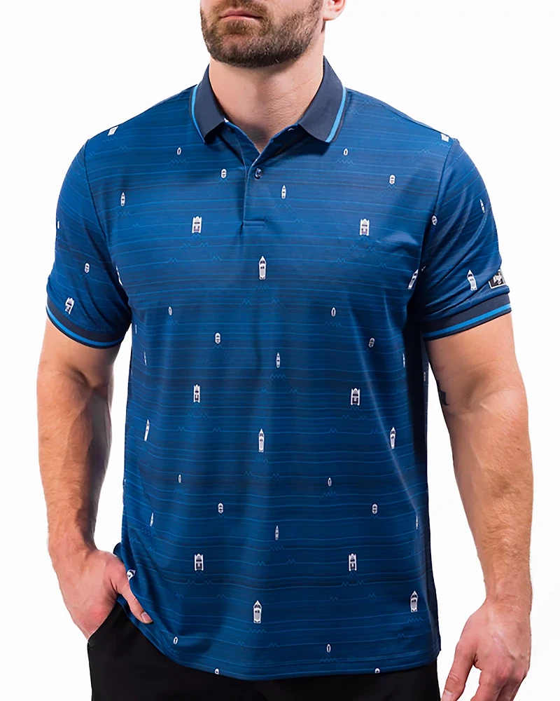 Waggle Men's Wake Life Pique Polo Shirt