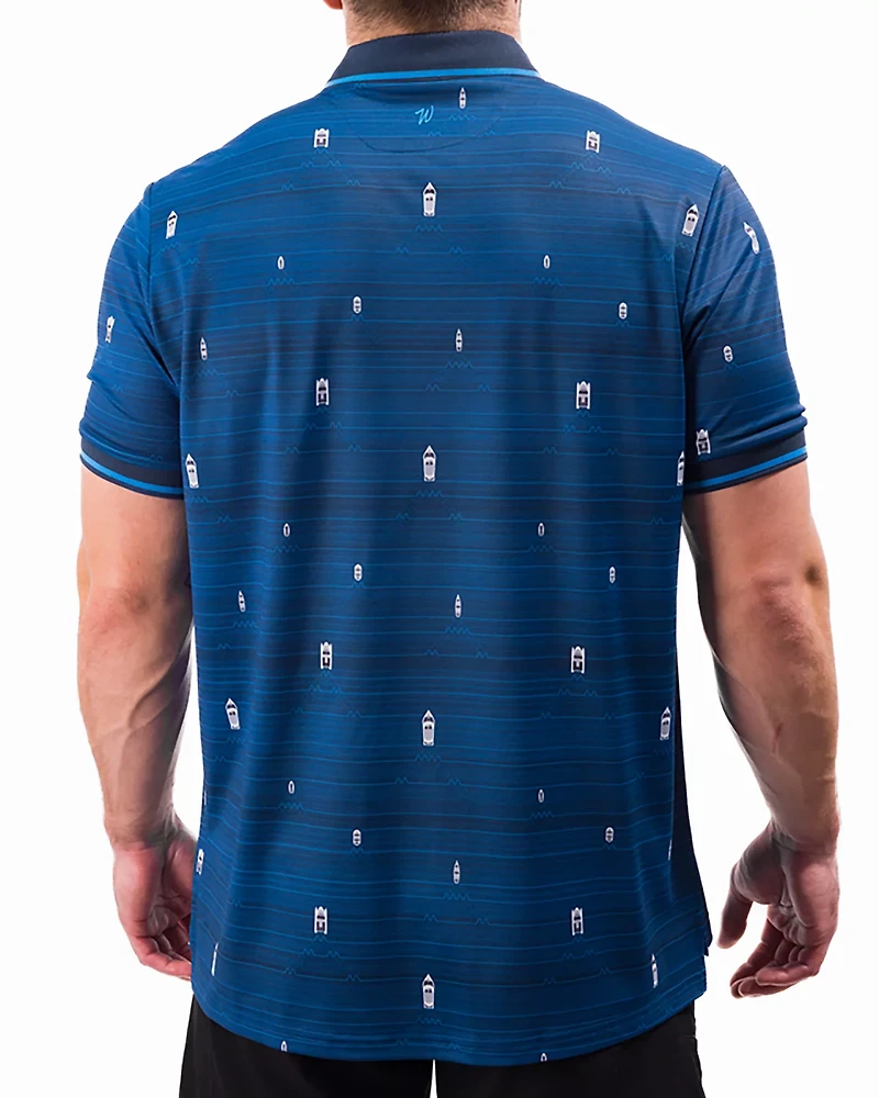 Waggle Men's Wake Life Pique Polo Shirt