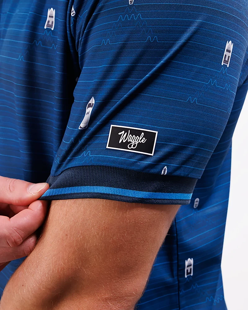 Waggle Men's Wake Life Pique Polo Shirt