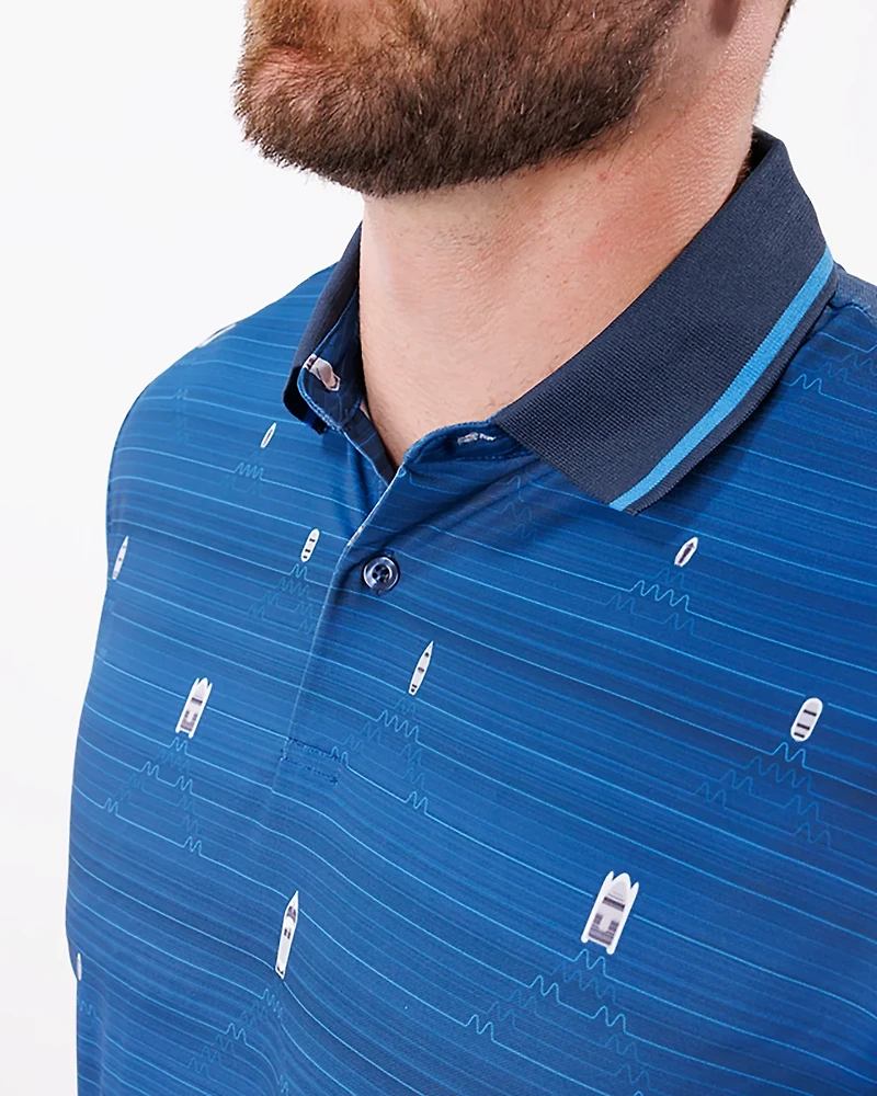 Waggle Men's Wake Life Pique Polo Shirt