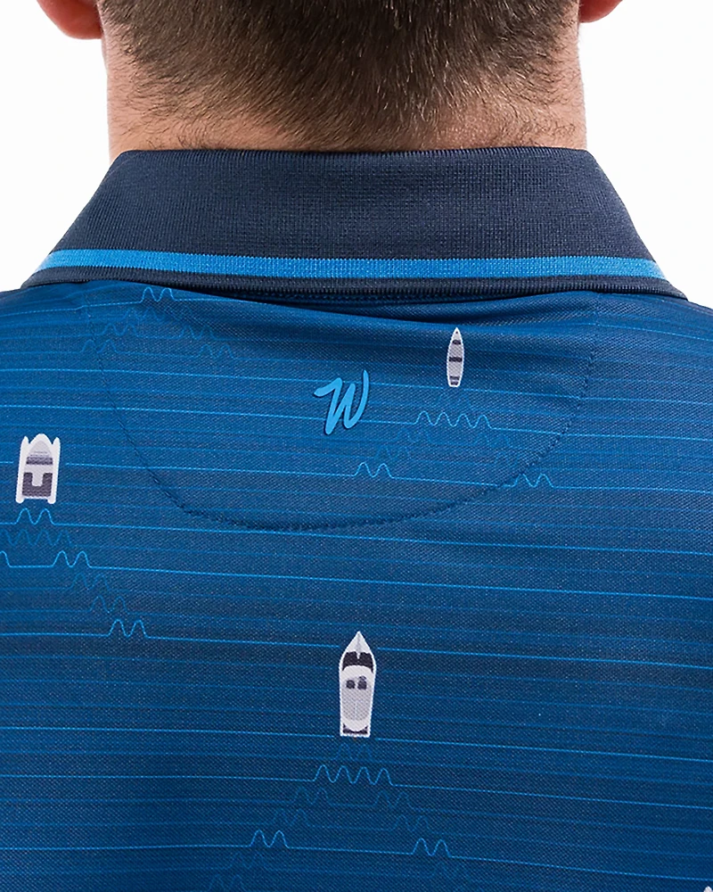 Waggle Men's Wake Life Pique Polo Shirt