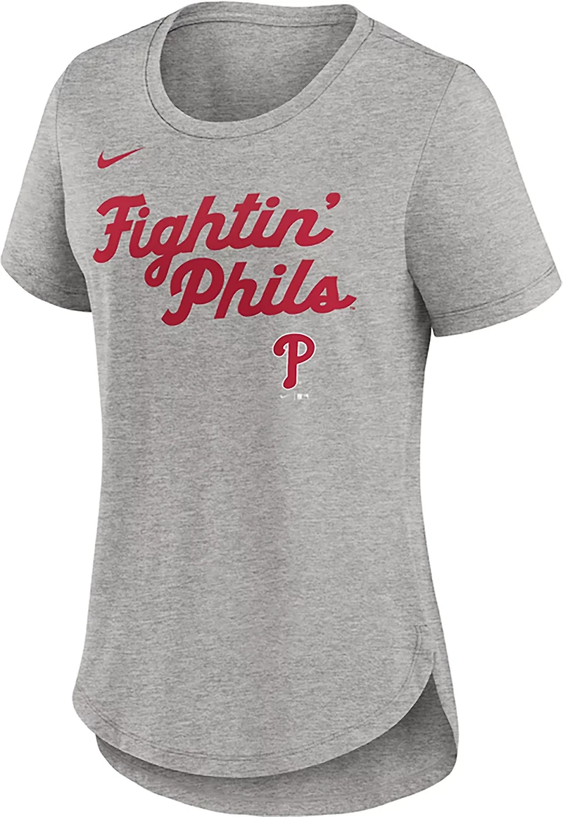 Nike Women's Phillies MLB Script Triblend T-shirt