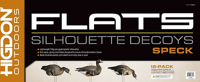 Higdon FLATS Specklebelly Goose Silhouette 12-Pack
