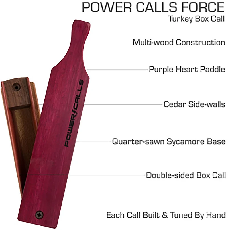 Power Calls Force Wooden Box Turkey Call