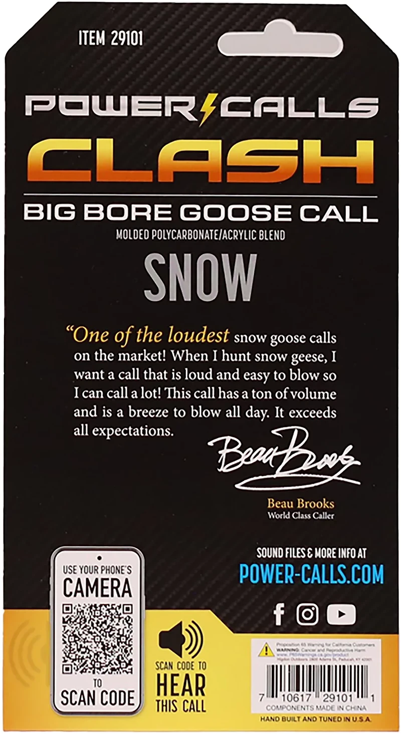 Power Calls Clash Big Bore Snow Goose Call