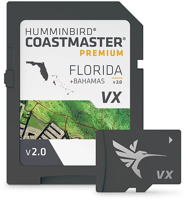 Humminbird CoastMaster Premium Florida V2 Micro SD Card with Bahamas