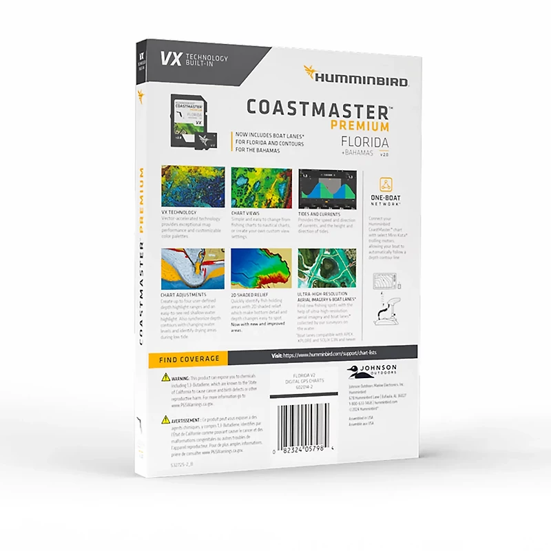 Humminbird CoastMaster Premium Florida V2 Micro SD Card with Bahamas