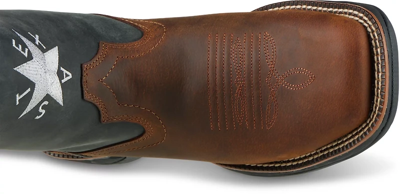 Brazos Men’s Maverick Texas De Zavala Flag Boots