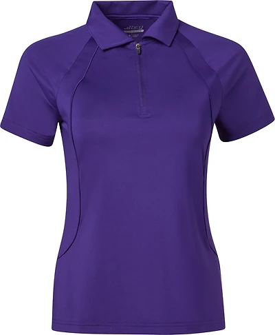 BCG Women's Tennis Piped Zip Polo Shirt