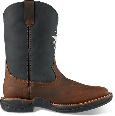 Brazos Men’s Maverick Texas De Zavala Flag Boots