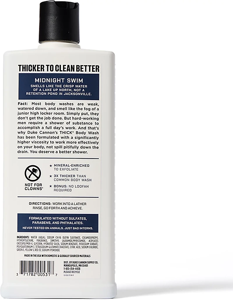 Duke Cannon Midnight Swim Thick Body Wash