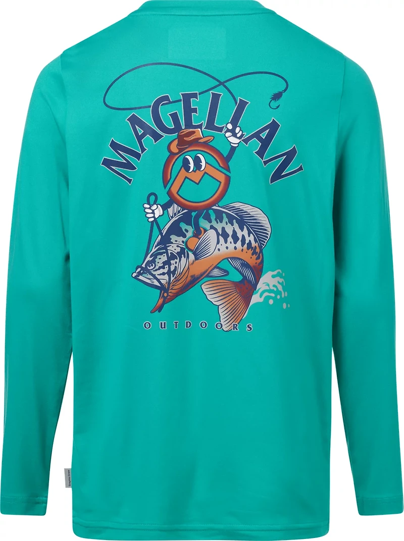 Magellan Outdoors Boys' Rodeo Bass Buddy Graphic Long Sleeve Pocket T-shirt