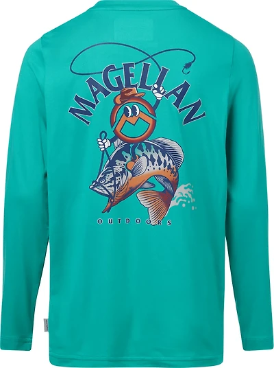 Magellan Outdoors Boys' Rodeo Bass Buddy Graphic Long Sleeve Pocket T-shirt
